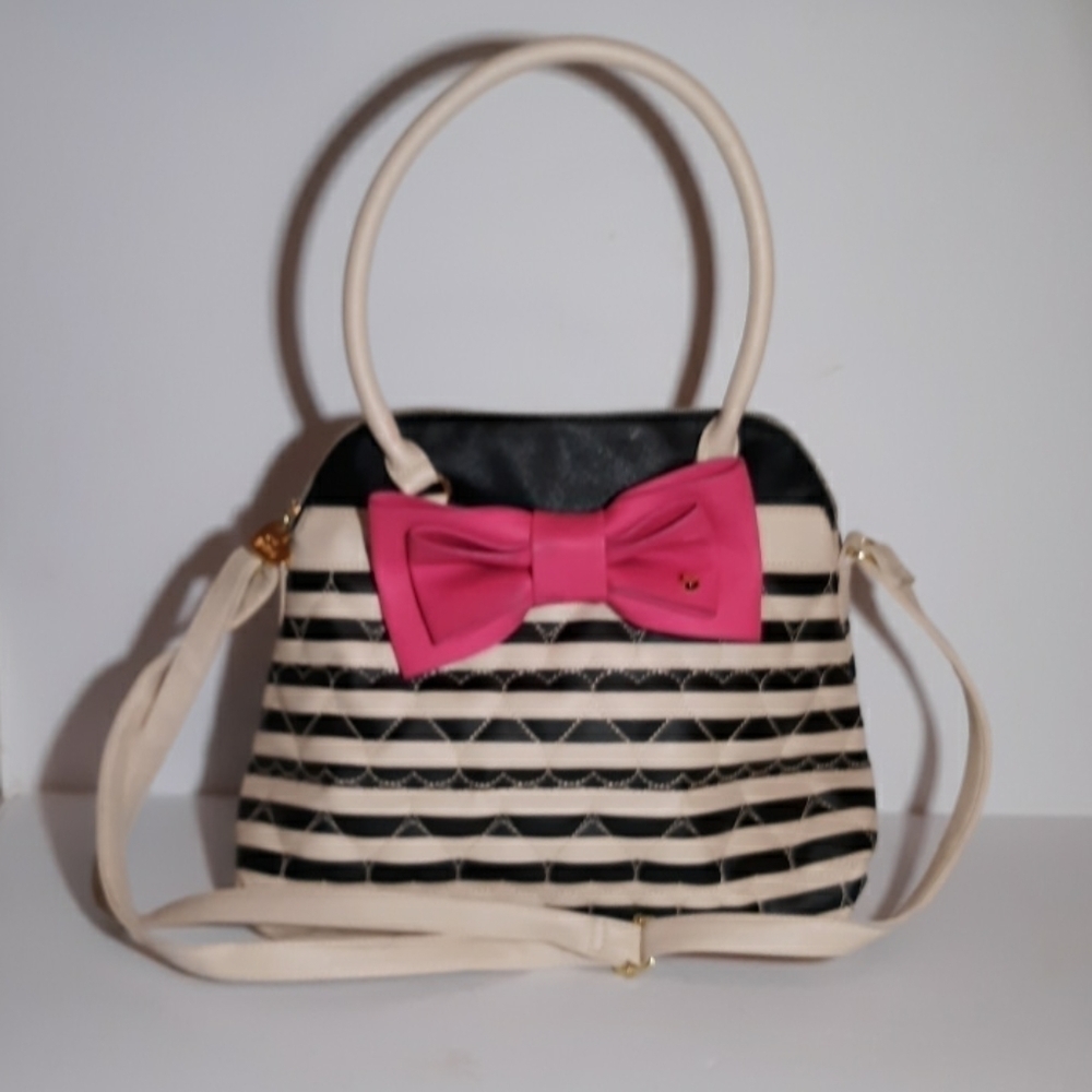 Betsy Johnson quilted hearts bag
